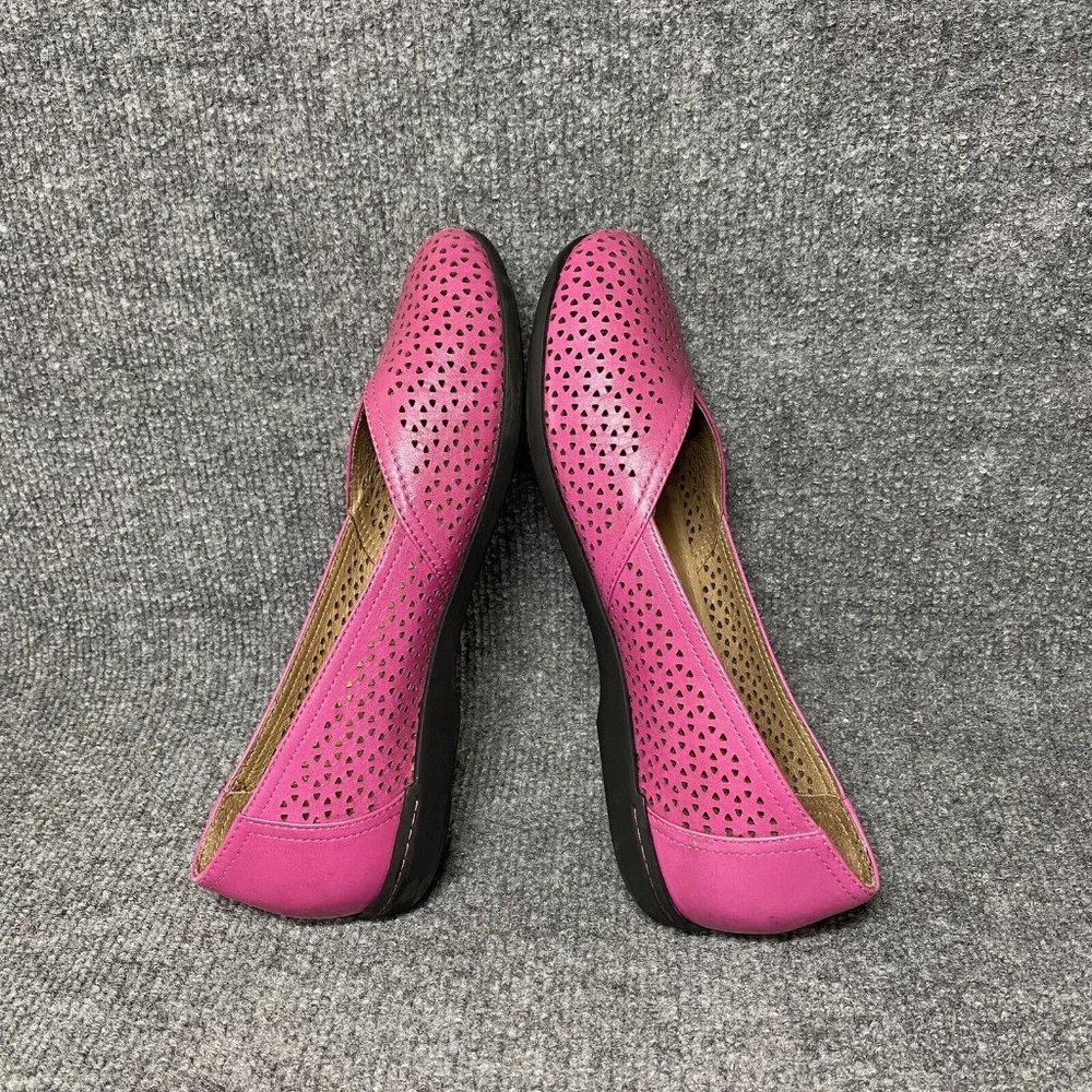 Dansko Neely Perforated Leather Flats Womens 36 / US 6 Pink Slip On Shoes - Picture 6 of 11